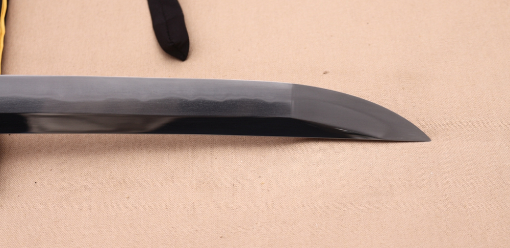 Handmade L6 Steel Clay Tempered Katana Hadori Polishing Japanese Samurai Sword O Kissaki Shinogi-Zukuri Sword Black