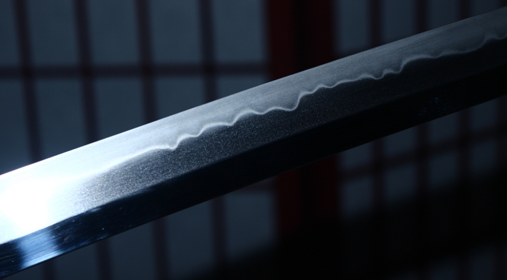 Handmade L6 Steel Clay Tempered Katana Hadori Polishing Japanese Samurai Sword O Kissaki Shinogi-Zukuri Sword Black
