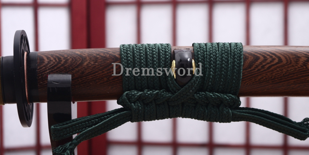 L6 Steel Clay Tempered Katana Hadori Polishing O Kissaki Japanese Samurai Sword Shinogi-Zukuri with Hishigame Brown