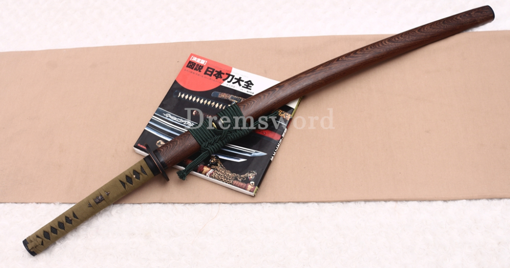 L6 Steel Clay Tempered Katana Hadori Polishing O Kissaki Japanese Samurai Sword Shinogi-Zukuri with Hishigame Brown