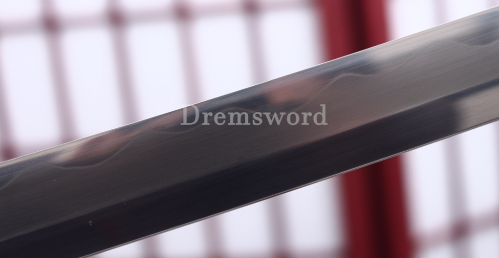 T10 Clay Tempered Reverse Edge Katana Japanese Samurai Sword SHINOGI-ZUKURI Battle Ready Brown