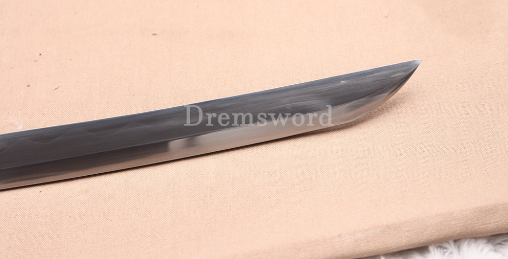 T10 Clay Tempered Reverse Edge Katana Japanese Samurai Sword SHINOGI-ZUKURI Battle Ready Brown