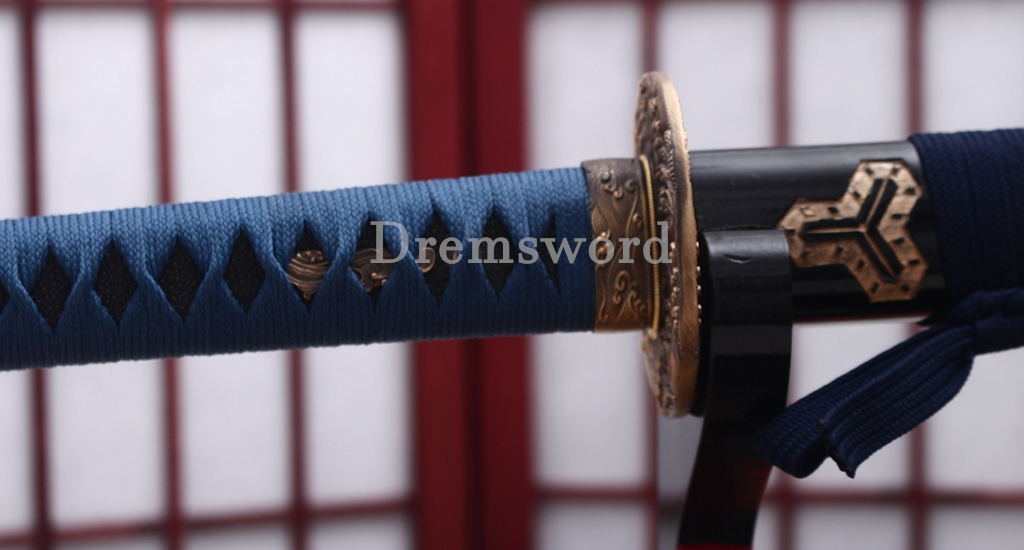 T10 Clay Tempered Kill Bill Katana Demon's Swoord Japanese Samurai Sword SHINOGI-ZUKURI Battle Ready Black