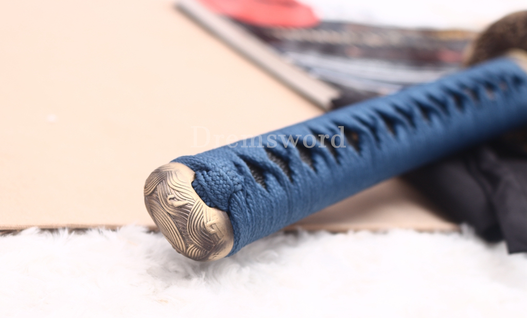 T10 Clay Tempered Kill Bill Katana Demon's Swoord Japanese Samurai Sword SHINOGI-ZUKURI Battle Ready Black