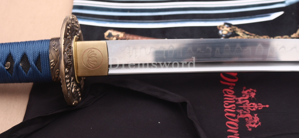 T10 Clay Tempered Kill Bill Katana Demon's Swoord Japanese Samurai Sword SHINOGI-ZUKURI Battle Ready Black