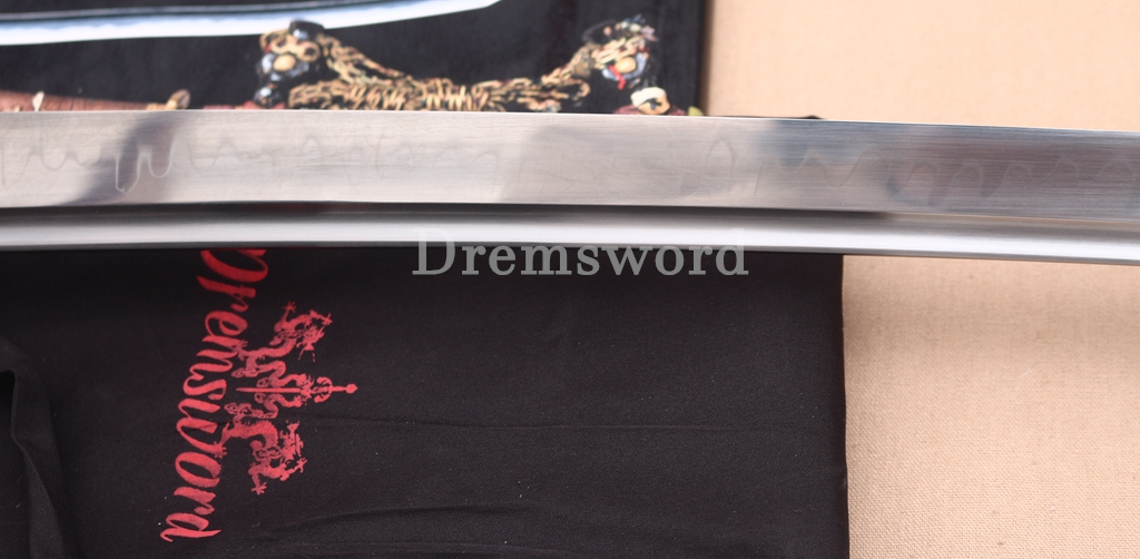 T10 Clay Tempered Kill Bill Katana Demon's Swoord Japanese Samurai Sword SHINOGI-ZUKURI Battle Ready Black
