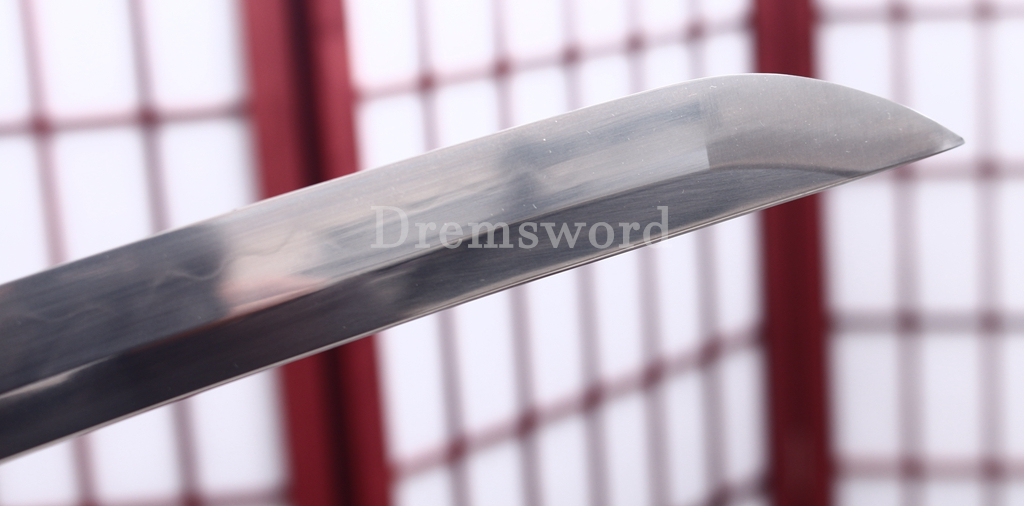 T10 Steel Clay Tempered Katana Japanese Samurai Sword SHINOGI-ZUKURI Battle Ready Grey