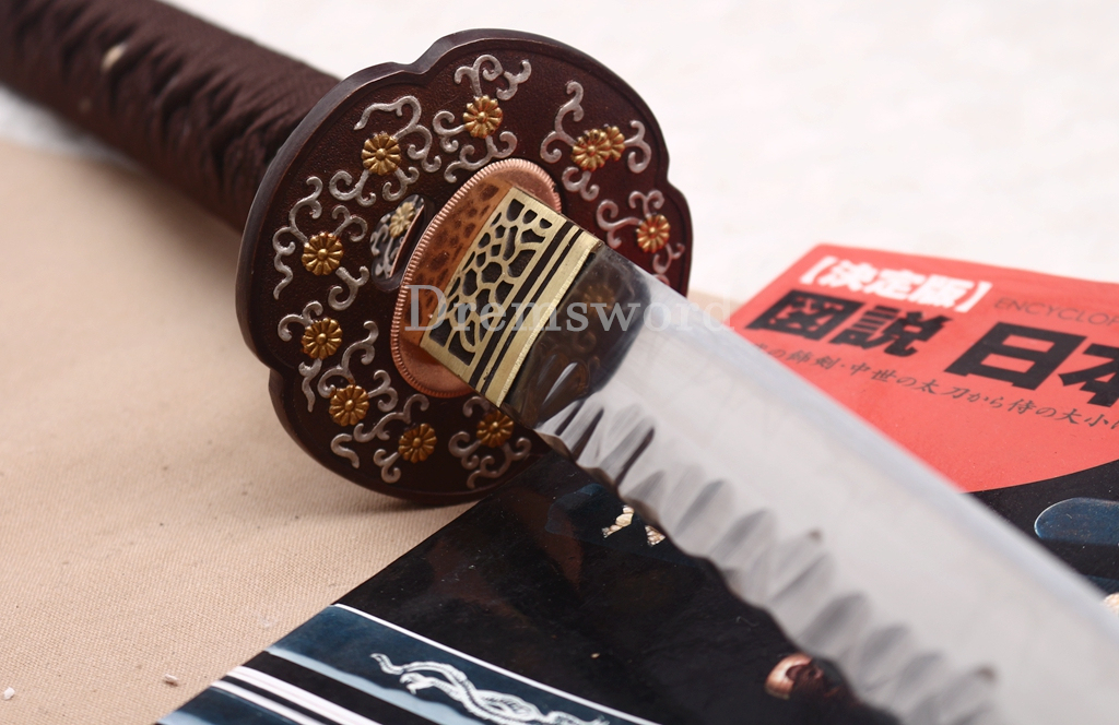 T10 Clay Tempered Katana Hammering Pattern Japanese Samurai Sword SHINOGI-ZUKURI Battle Ready Black