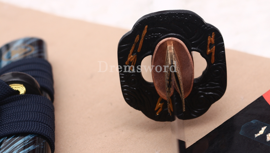 T10 Steel Clay Tempered Anime Katana Japanese Samurai Sword SHINOGI-ZUKURI Battle Ready White