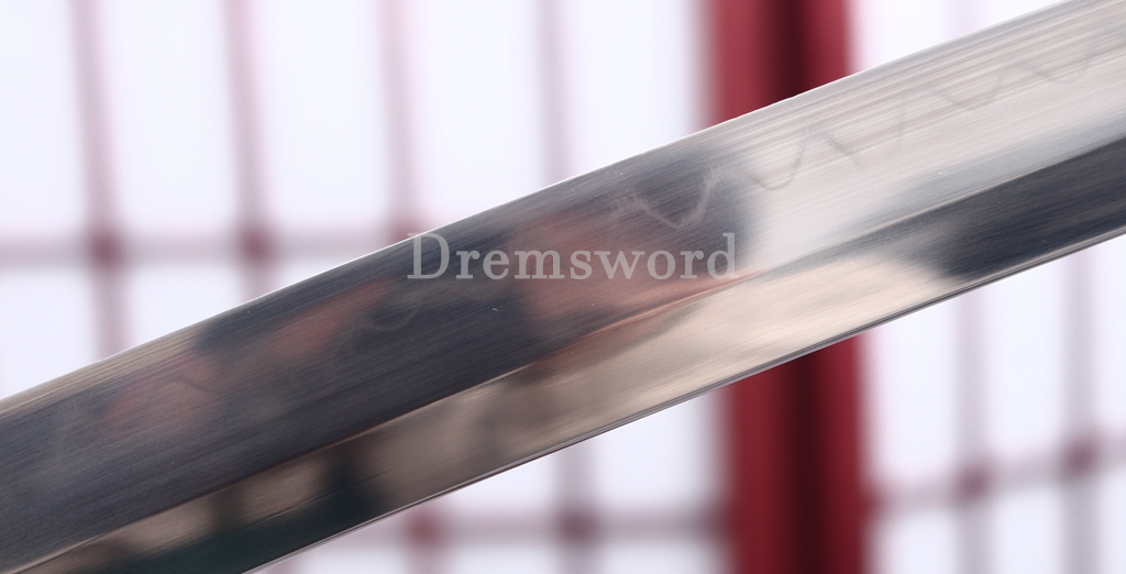 T10 Steel Clay Tempered Anime Katana Japanese Samurai Sword SHINOGI-ZUKURI Battle Ready White