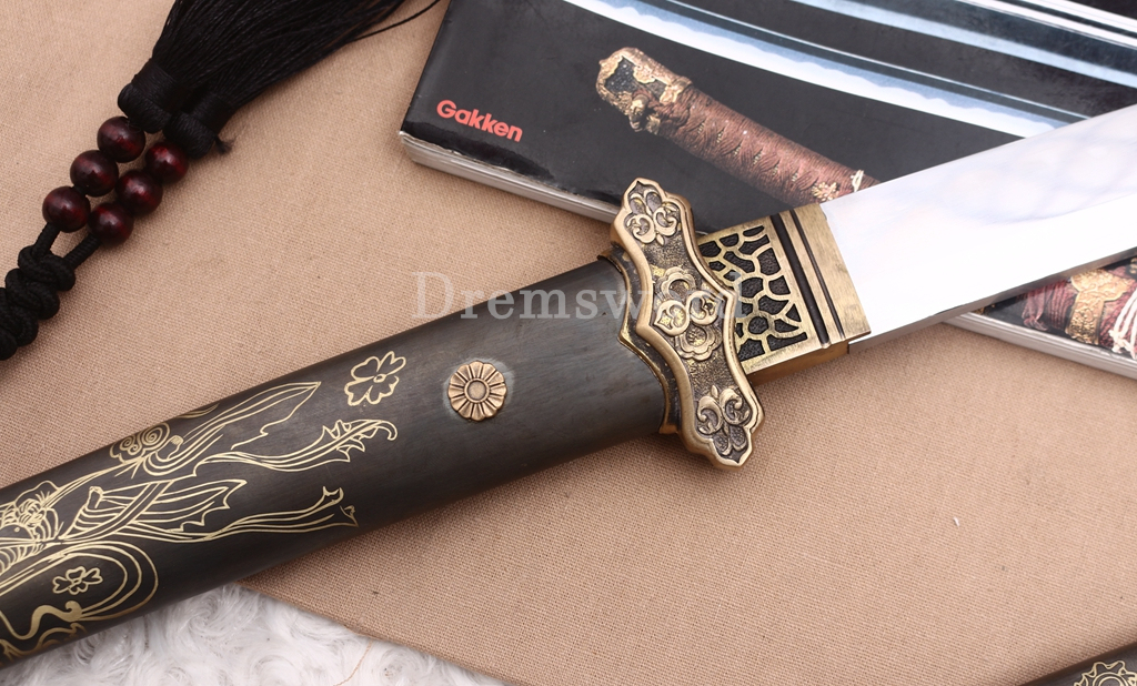 T10 Steel Clay Tempered Tachi Katana Japanese Samurai Sword SHINOGI-ZUKURI Battle Ready Hand Painting Saya Grey