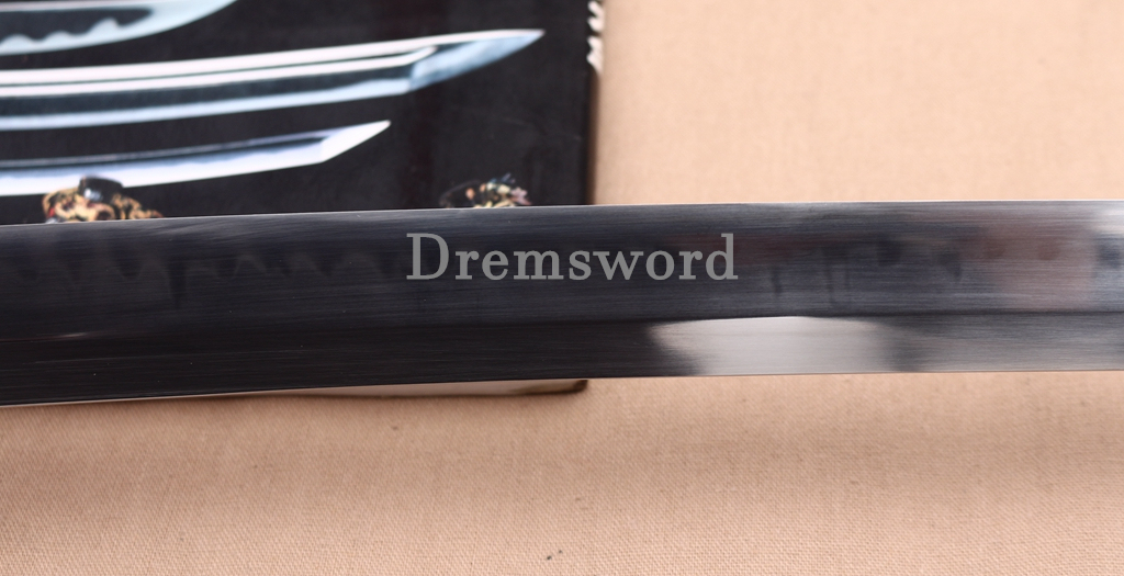 T10 Steel Clay Tempered Tachi Katana Japanese Samurai Sword SHINOGI-ZUKURI Battle Ready Hand Painting Saya Grey