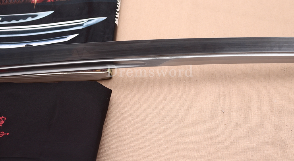 Unokubi Zukuri T10 Clay Tempered Katana Japanese Samurai Sword Battle Ready Blue Saya