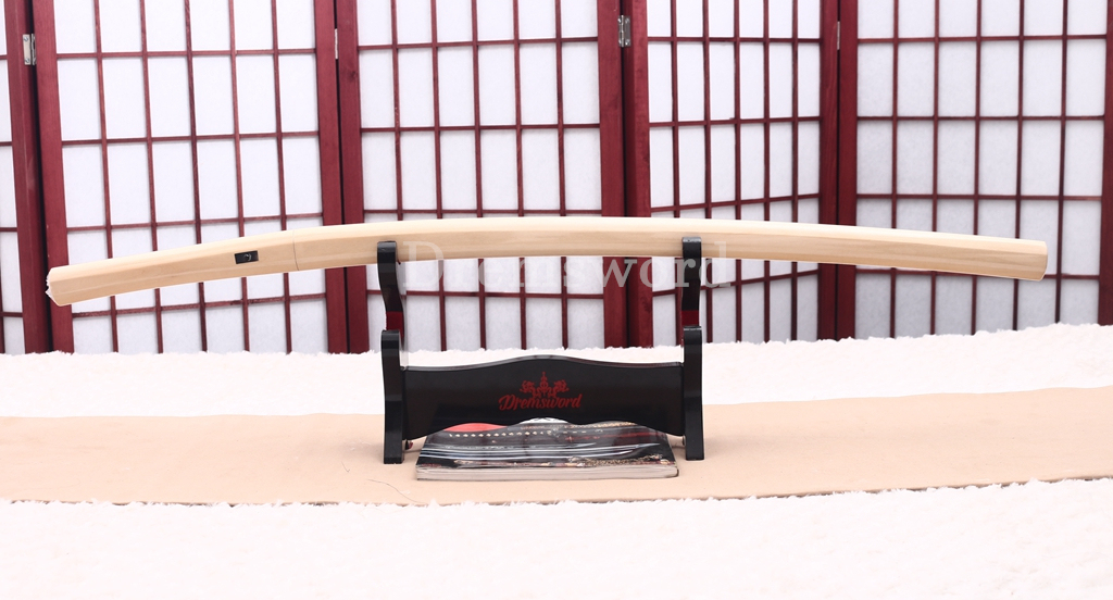 100% Handmade Tamahagane Steel Clay Tempered Shirasaya Japanese Samurai Katana Sword SHINOGI-ZUKURI White