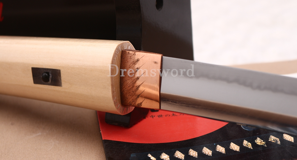 100% Handmade Tamahagane Steel Clay Tempered Shirasaya Japanese Samurai Katana Sword SHINOGI-ZUKURI