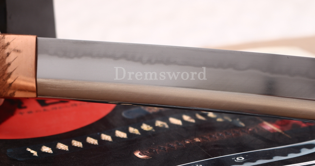 100% Handmade Tamahagane Steel Clay Tempered Shirasaya Japanese Samurai Katana Sword SHINOGI-ZUKURI White