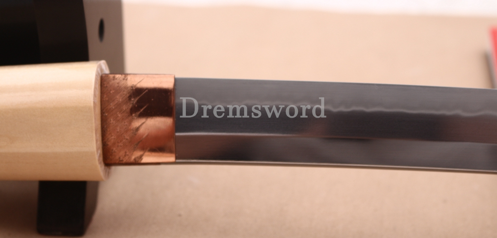 100% Handmade Tamahagane Steel Clay Tempered Shirasaya Japanese Samurai Katana Sword SHINOGI-ZUKURI White