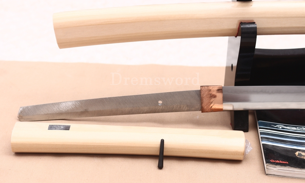 100% Handmade Tamahagane Steel Clay Tempered Shirasaya Japanese Samurai Katana Sword SHINOGI-ZUKURI