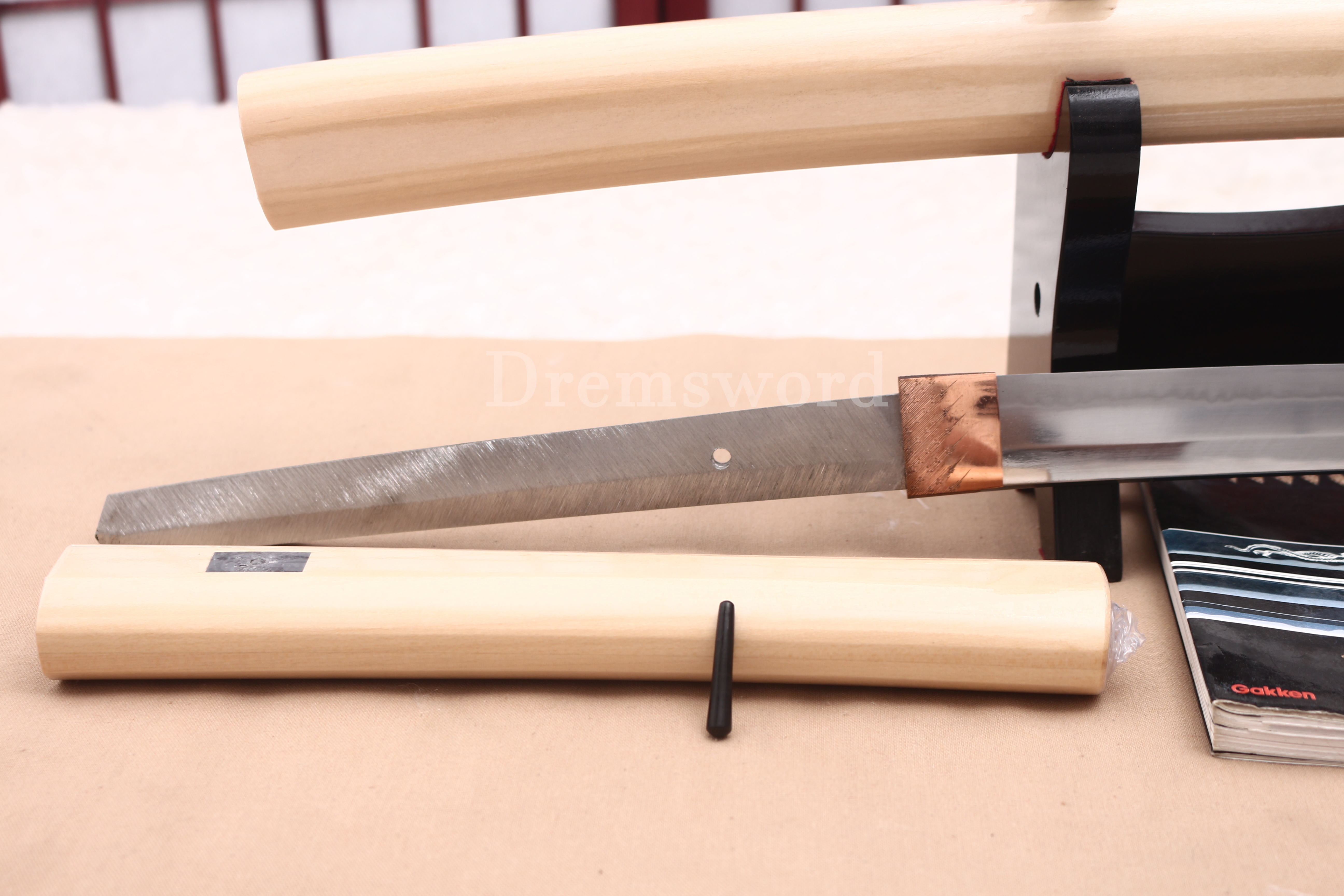 100% Handmade Tamahagane Steel Clay Tempered Shirasaya Japanese Samurai Katana Sword SHINOGI-ZUKURI White