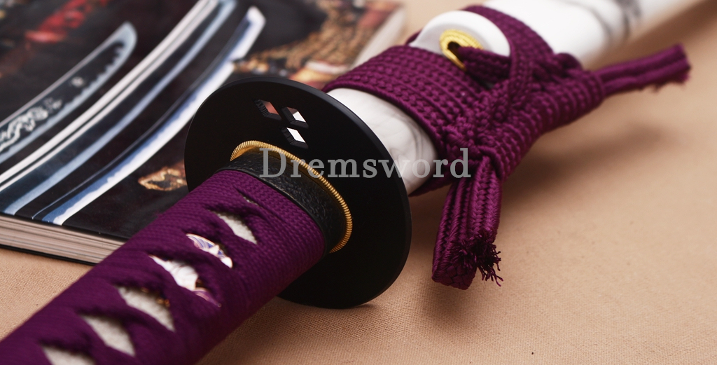 T10 Carbon Steel Katana "My Little Pony" Japanese Samurai Functional Battle Sword Shinogi ZUKURI White