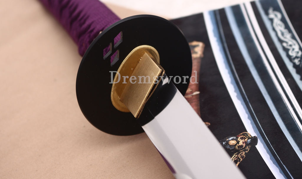 T10 Carbon Steel Katana the Little Pony Japanese Samurai Functional Battle Sword Shinogi ZUKURI White