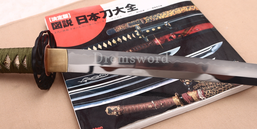 Hand Polishing T10 Clay Tempered Katana O Kissaki Japanese Samurai Sword SHINOGI-ZUKURI Battle Ready Red