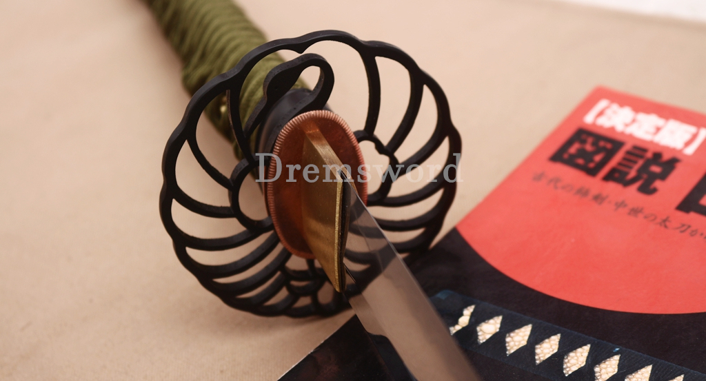 Hand Polishing T10 Clay Tempered Katana O Kissaki Japanese Samurai Sword SHINOGI-ZUKURI Battle Ready Red