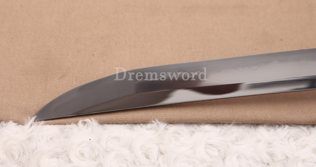 Hand Polishing T10 Clay Tempered Katana O Kissaki Japanese Samurai Sword SHINOGI-ZUKURI Battle Ready Red