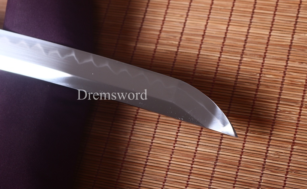 T10 Steel Clay Tempered Katana Japanese Samurai Sword SHINOGI-ZUKURI Battle Ready Red Dragon Saya