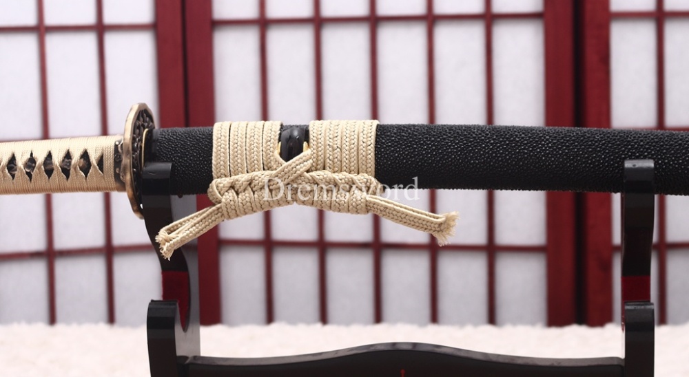 Damascus Folded Steel Twisted Pattern Katana Japanese Samurai Sword Battle Ready Shinogi Zukuri Rayskin Saya