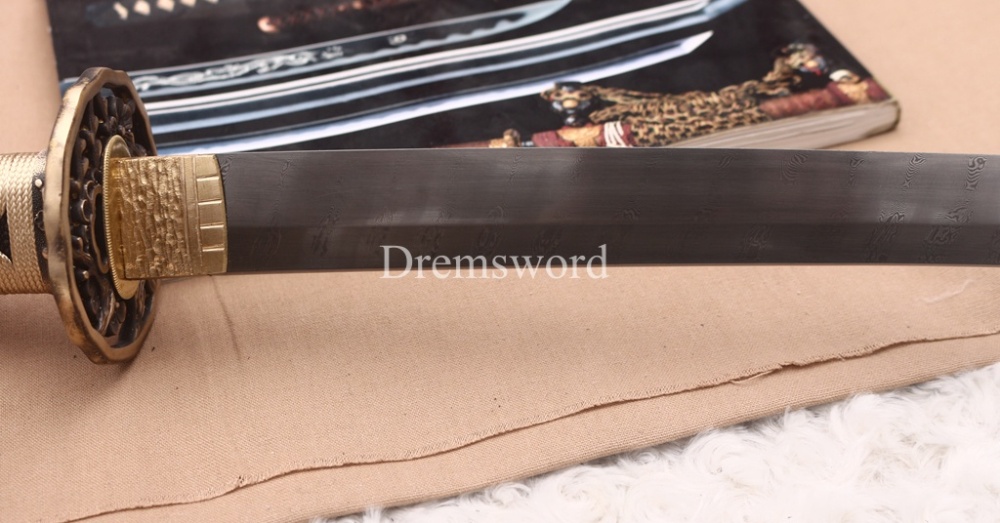 Damascus Folded Steel Twisted Pattern Katana Japanese Samurai Sword Battle Ready Shinogi Zukuri Rayskin Saya