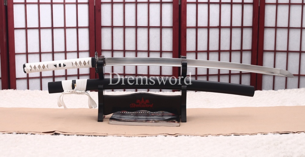 Aluminum Dull Iaito Katana Japanese Samurai Practice Sword Shinogi ZUKURI Black Unsharpened