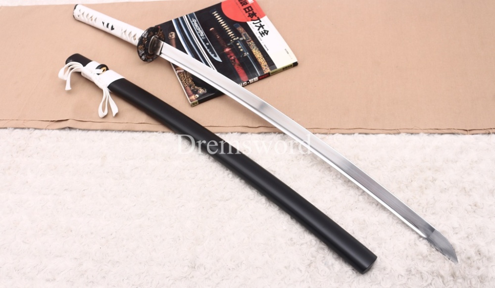 Aluminum Dull Iaito Katana Japanese Samurai Practice Sword Shinogi ZUKURI Black Unsharpened