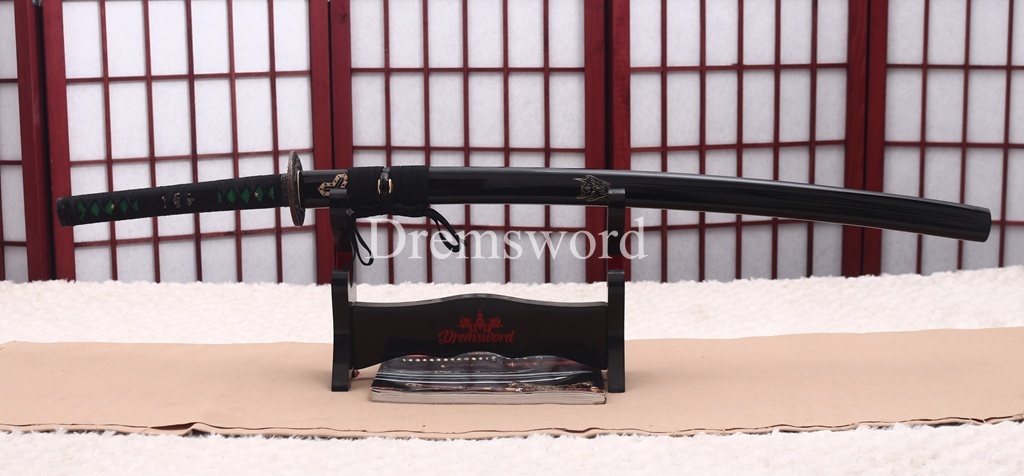 Kill Bill Aluminum Dull Iaito Katana Japanese Samurai Practice Sword Shinogi ZUKURI Black Unsharpened