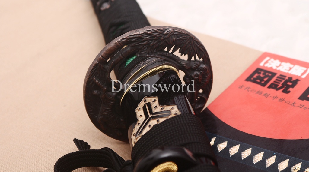Kill Bill Aluminum Dull Iaito Katana Japanese Samurai Practice Sword Shinogi ZUKURI Black Unsharpened