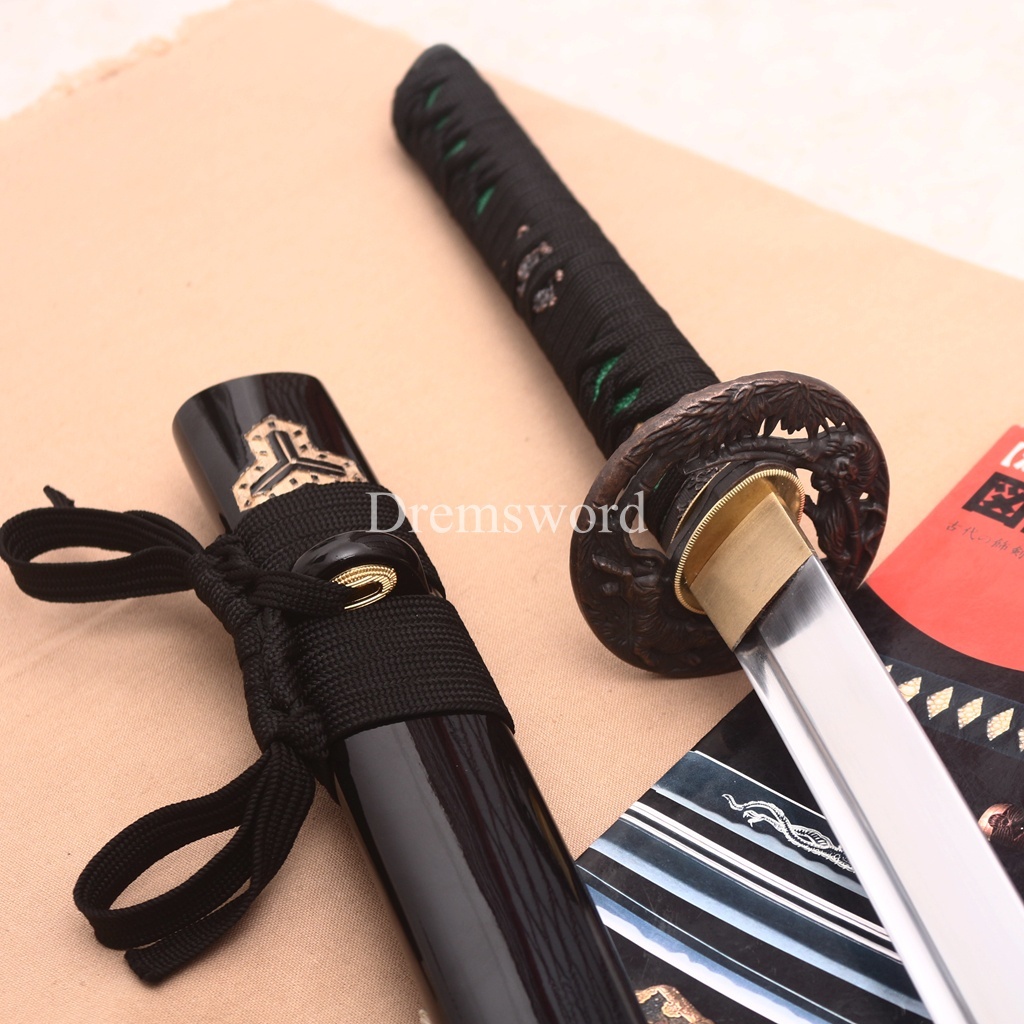 Kill Bill Aluminum Dull Iaito Katana Japanese Samurai Practice Sword Shinogi ZUKURI Black Unsharpened