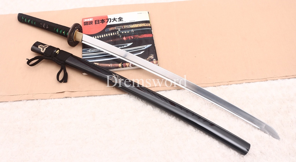 Kill Bill Aluminum Dull Iaito Katana Japanese Samurai Practice Sword Shinogi ZUKURI Black Unsharpened