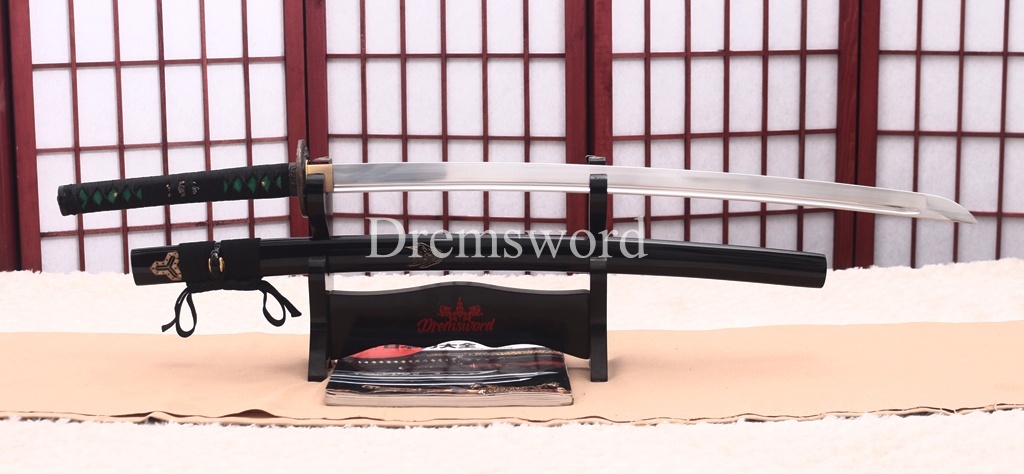 Kill Bill Aluminum Dull Iaito Katana Japanese Samurai Practice Sword Shinogi ZUKURI Black Unsharpened