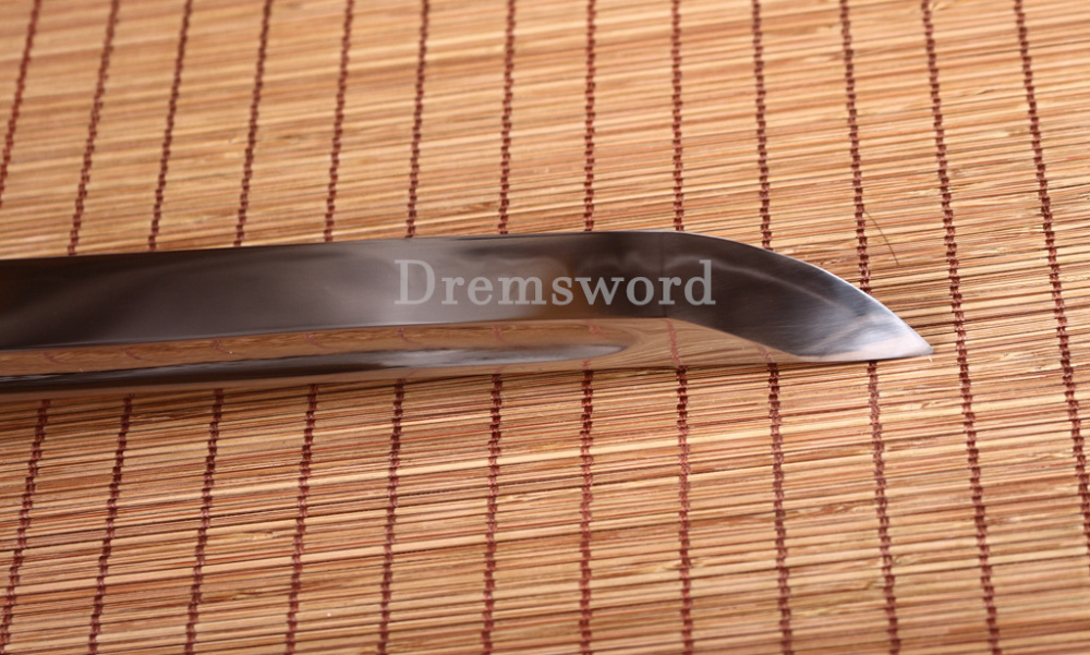 T10 Clay Tempered Tachi Japanese Samurai Katana Sword Real Hamon Rosewood Saya Shinogi Zukuri Full Tang Brown.