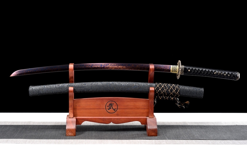 Promoted Damascus Katana from Facebook Shipment only to the USA