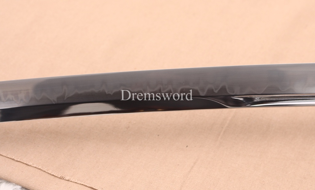 Hadori Polishing L6 Steel Clay Tempered Choji Hamon Katana Rosewood Saya Japanese Samurai Sword Shinogi-Zukuri Sword Brown