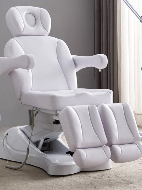 Electric beauty bed，Body massage split leg rotating tattoo embroidery chair 175*143*60cm---M817