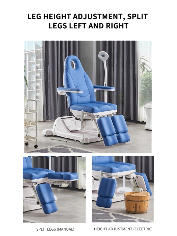 Electric beauty bed，Electric Beauty Injection Folding Bed Tattoo Split Leg Repair Chair 193*61*56cm---MLE016