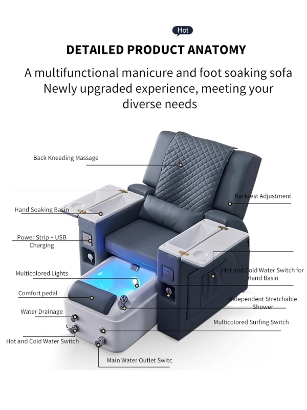 Foot-massage Chair，Nail sofa electric massage foot massage chair 123*85*88cm---SY112