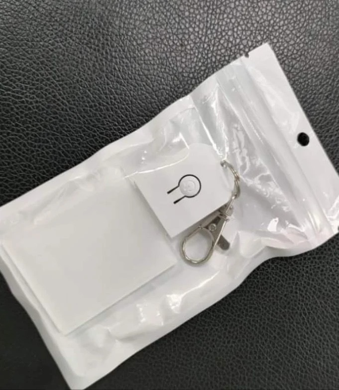 Alwin New Arrival Colorful LED Light Sublimation Keychain 90*45mm