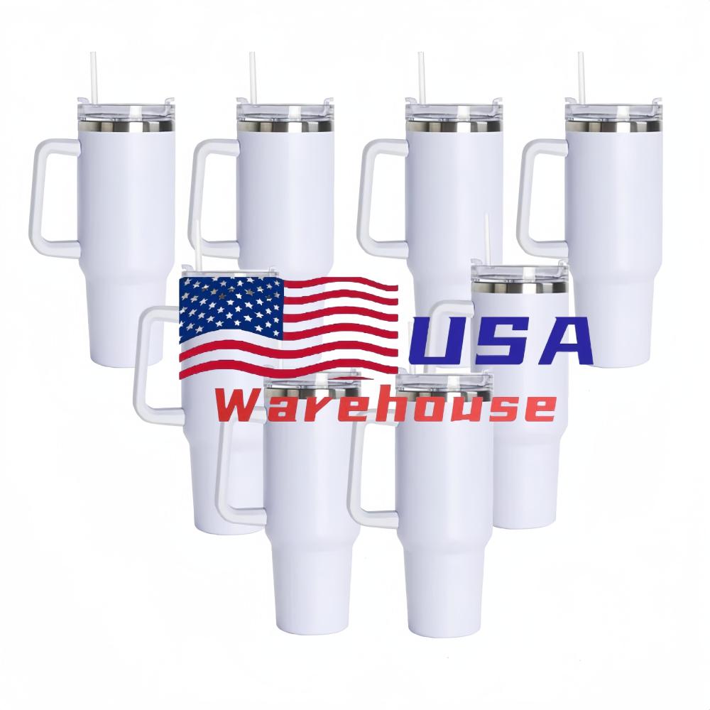 Alwin USA Warehouse 40 oz GEN1.0 Stainless Steel Blank Sublimation Tumbler with Handle Sublimation Travel Mug