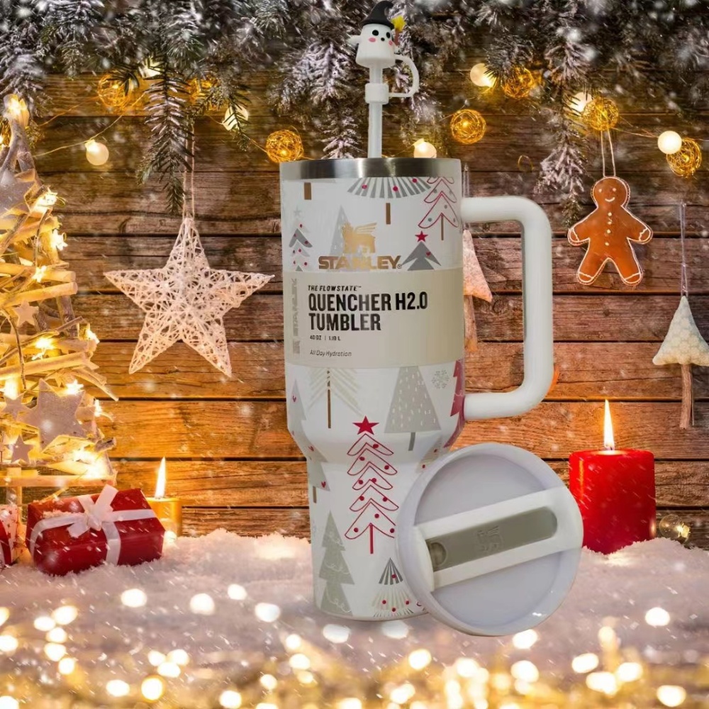 Alwin 40oz NEW Stanley Tumbler With Handle Christmas Custom Logo China Warehouse RTS