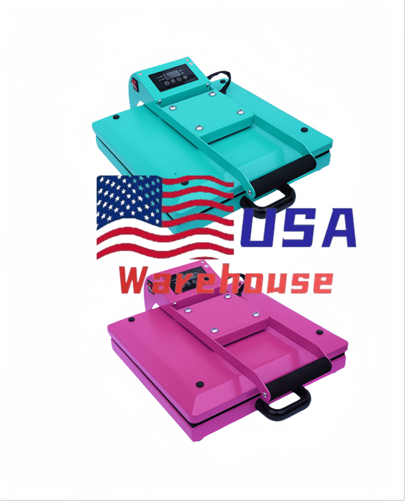 Alwin 15*15 T-shirt Heat Press Machine Blue Green Pink USA Warehouse RTS 1200W 110V
