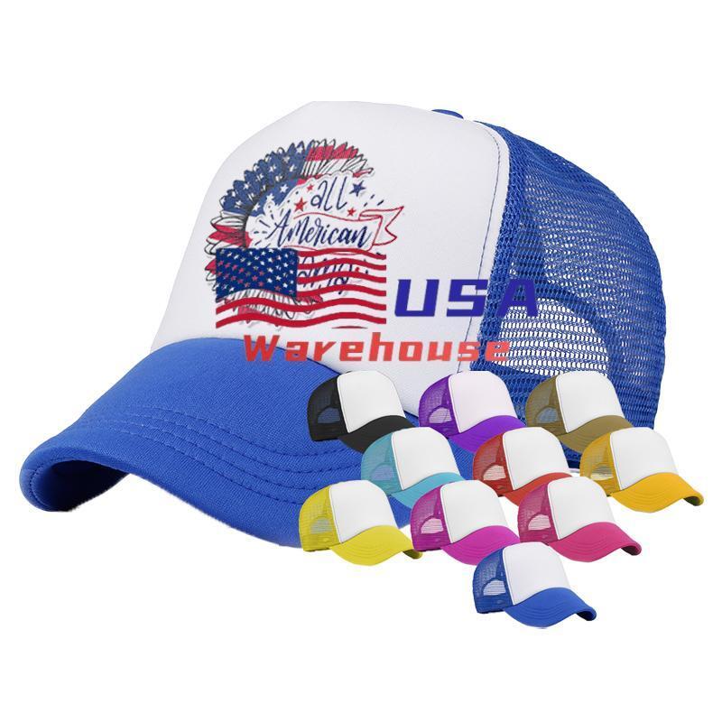 Alwin USA Warehouse RTS Sublimation Sun Hat Mixed Color 50pcs per Case