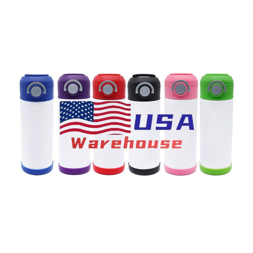 Alwin USA Warehouse 12OZ Sublimation Flip Top Kids Bottle